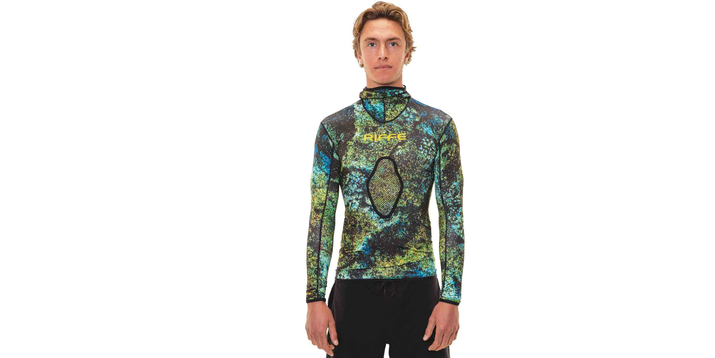 Riffe Eco Hooded Long Sleeve Rash Guard With Loading Pad