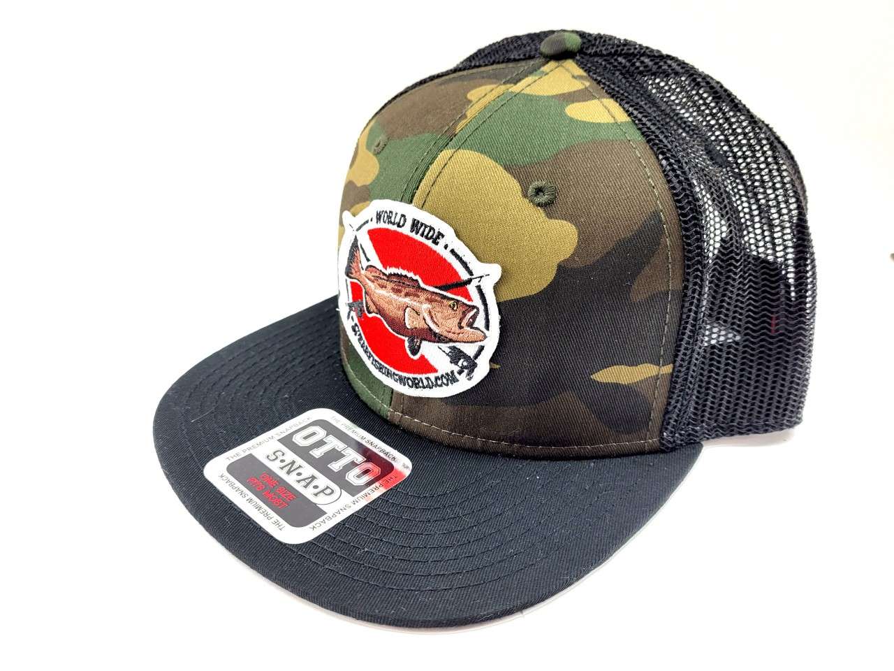 Snapback Hat Camo With Black Brim