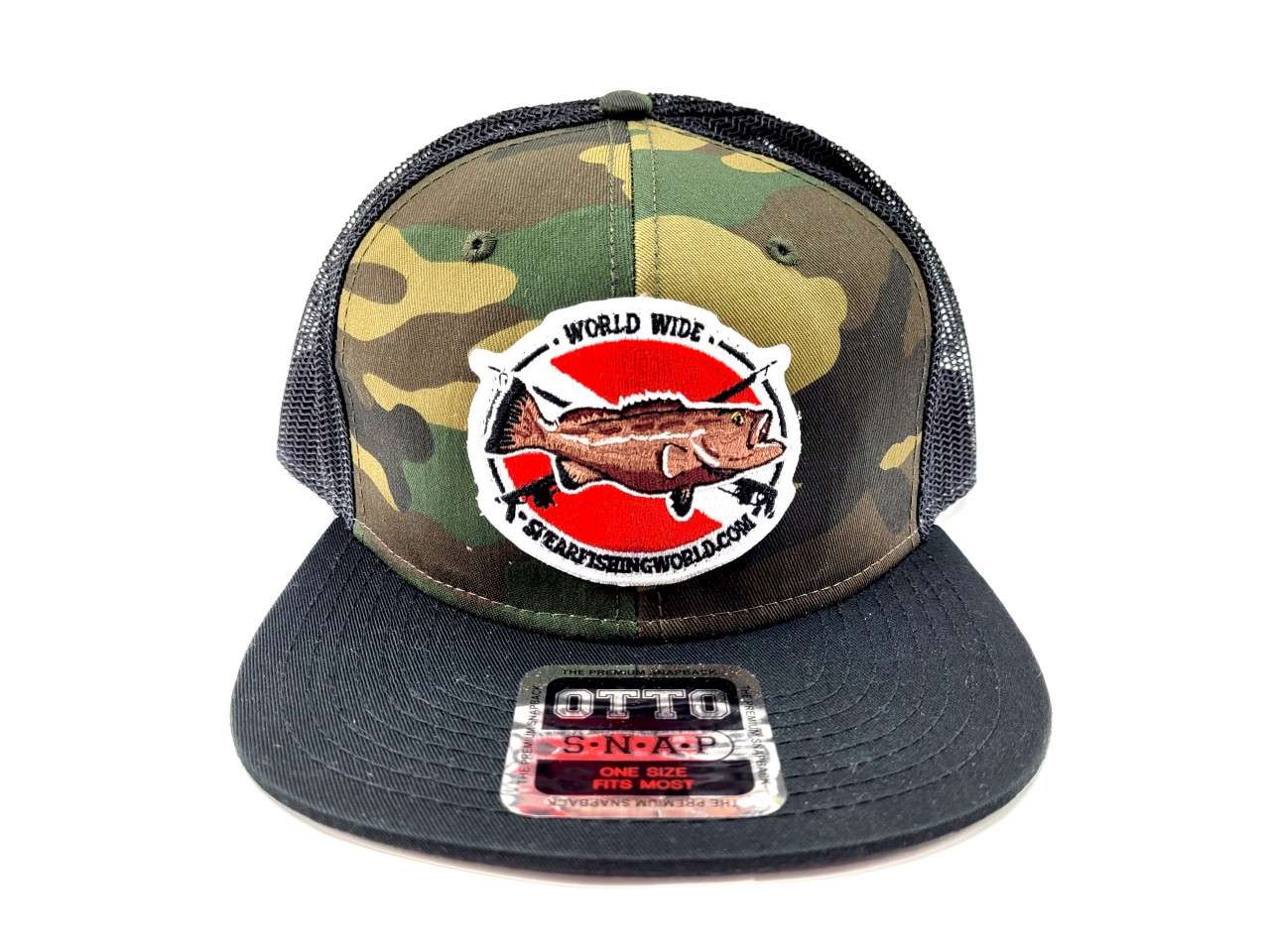 Snapback Hat Camo With Black Brim
