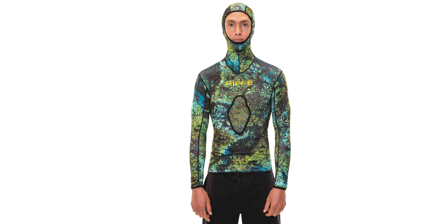 Riffe Eco Hooded Long Sleeve Rash Guard With Loading Pad