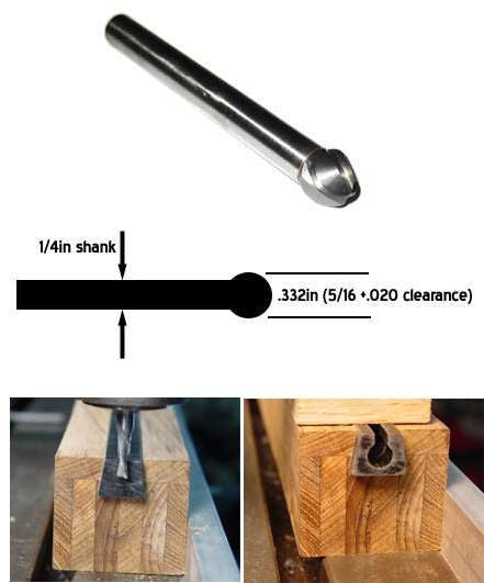 Ball Mill Router Bit For Enclosed Tracks