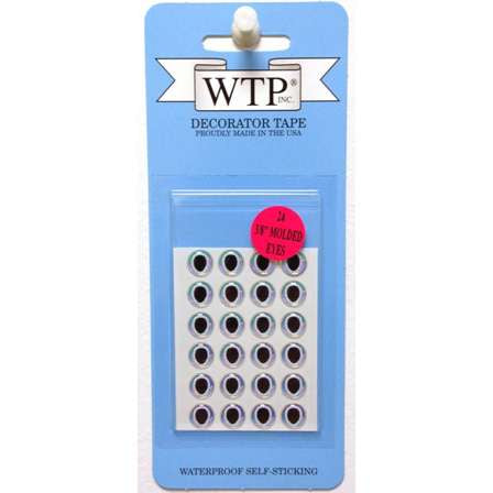 WTP 3/8-Inch Natural 3 Color 3-D Molded Eyes