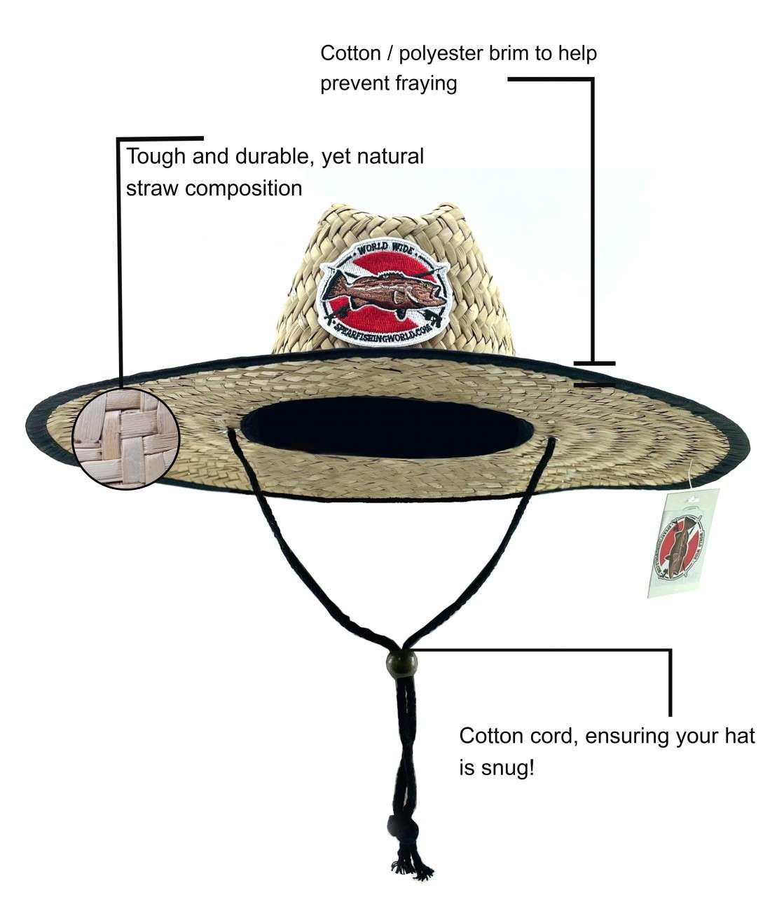Spearfishing World Straw Hat