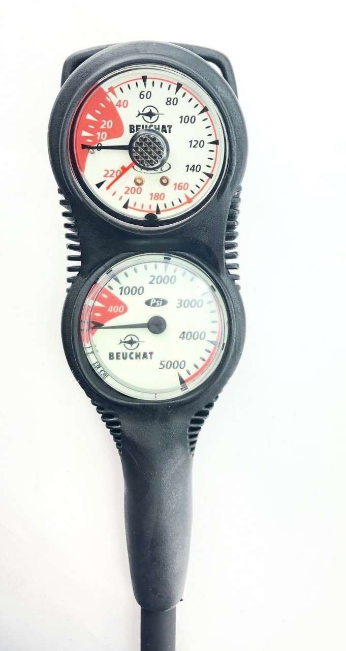 Beuchat 2 Element Console Depth+4400 PSI Pressure Gauge