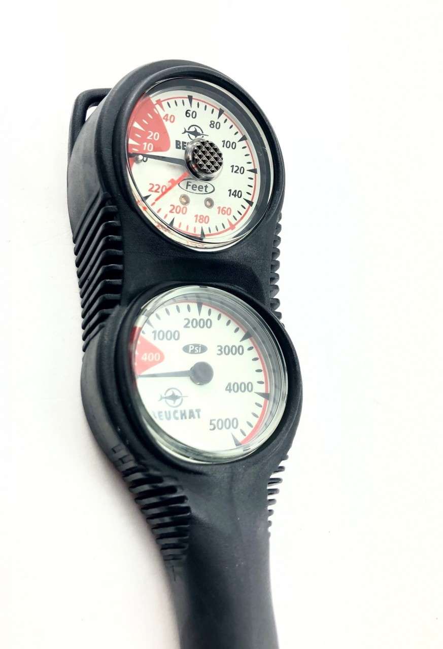 Beuchat 2 Element Console Depth+4400 PSI Pressure Gauge