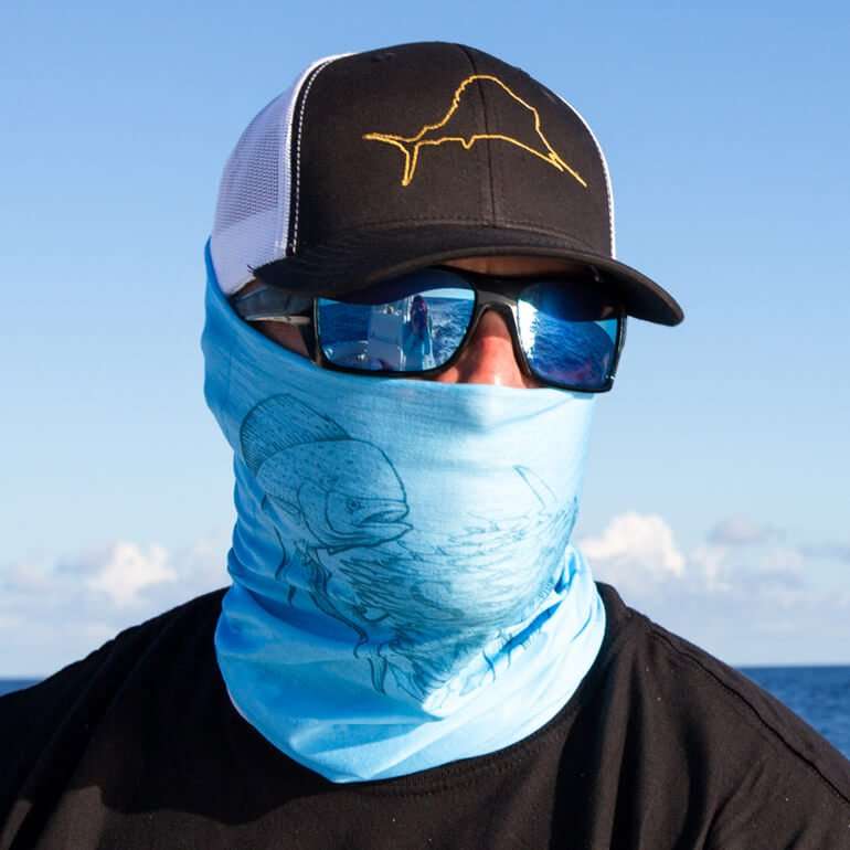 Salt Armor Blue Bait Ball Face Shield