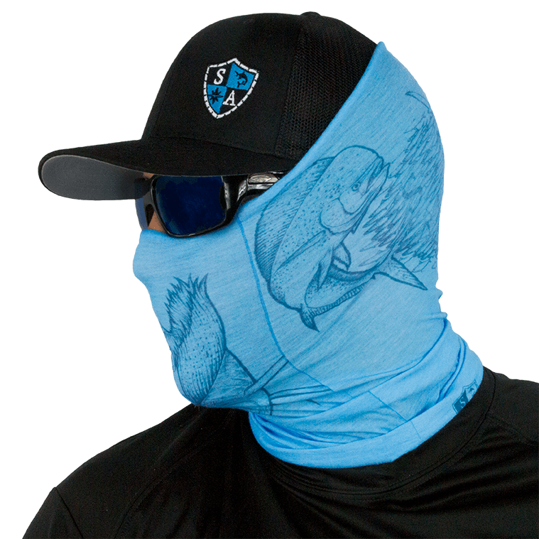Salt Armor Blue Bait Ball Face Shield