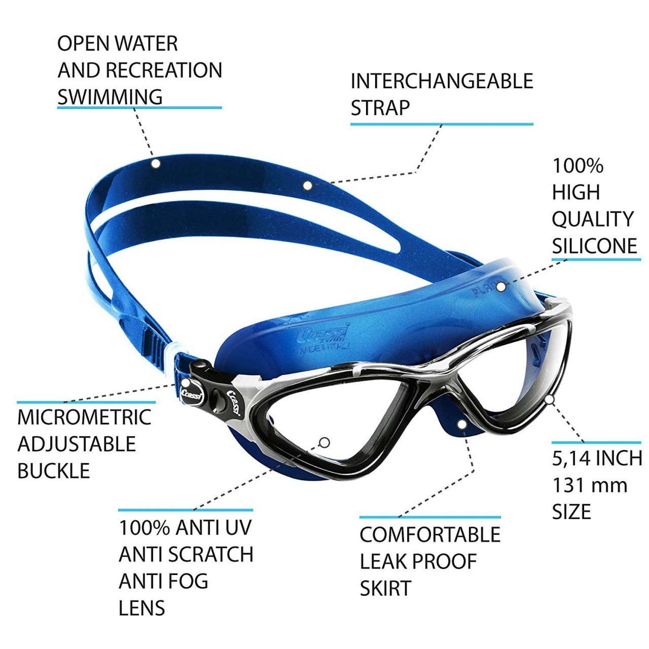 Cressi Sub Planet Blue Nery Goggles