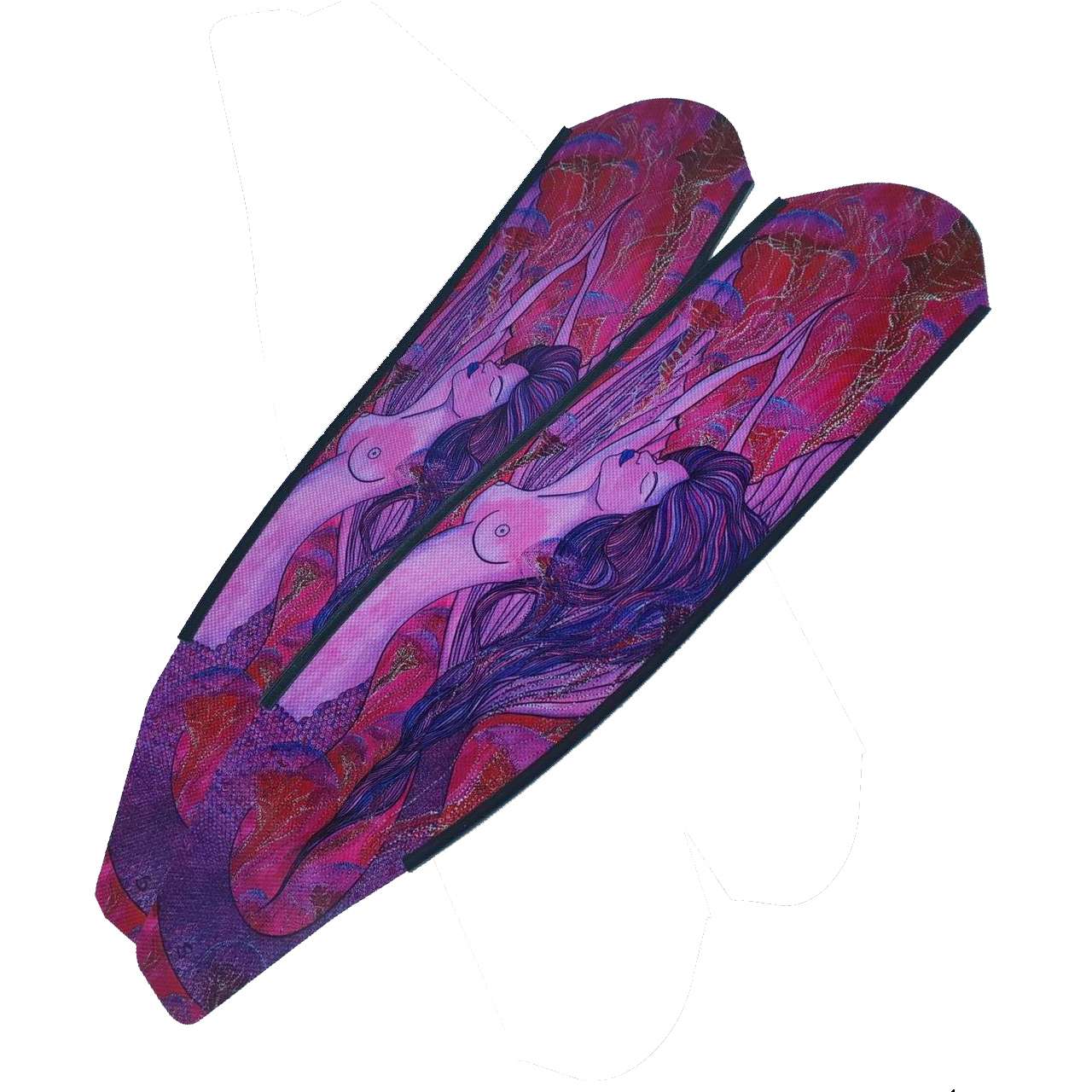 DiveR Mermaid Pink Carbon Fiber Fin Blades