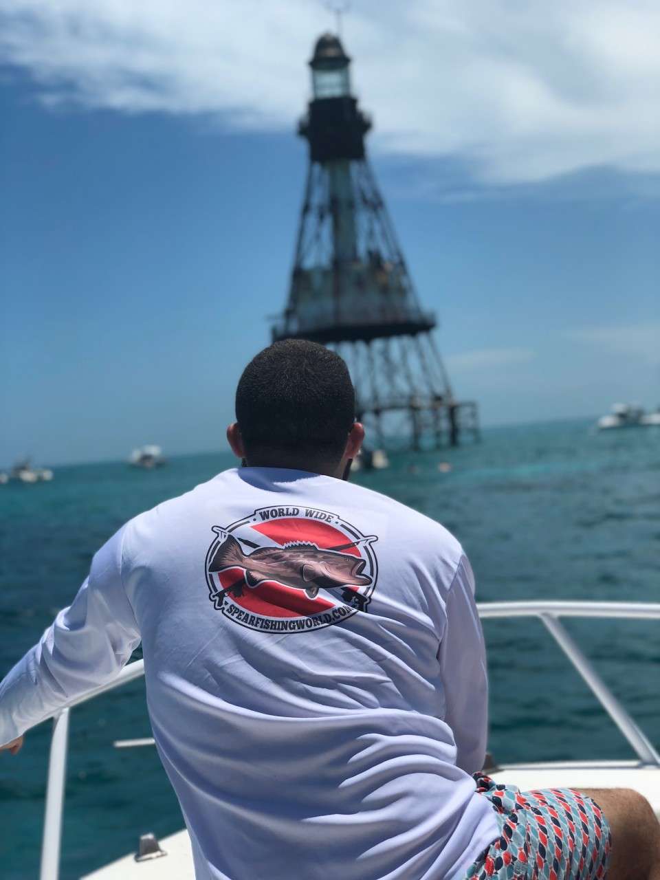 SpearFishingWorld DryFit Performance Logo Long Sleeve Shirt