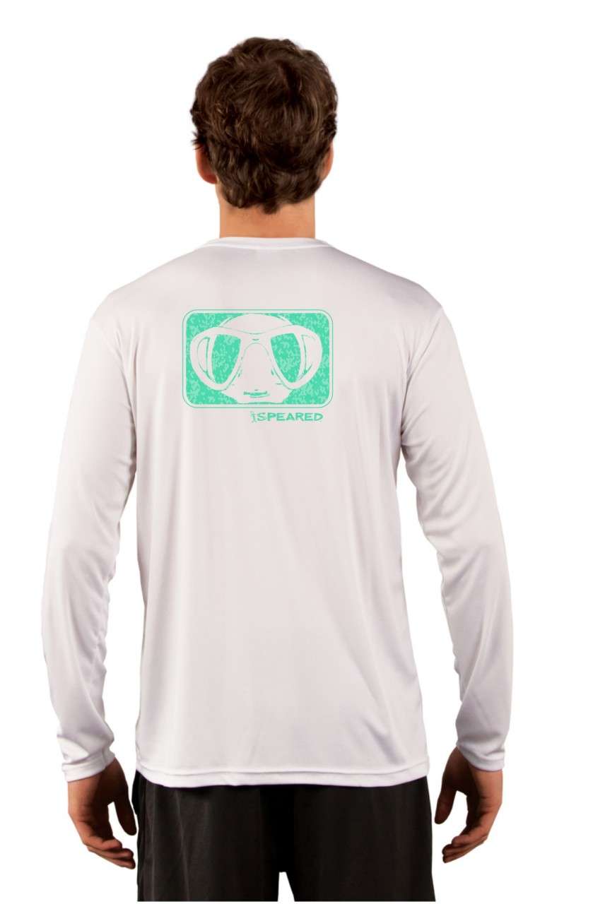 Speared White UV Performance Camo Mask Long Sleeve Shirt