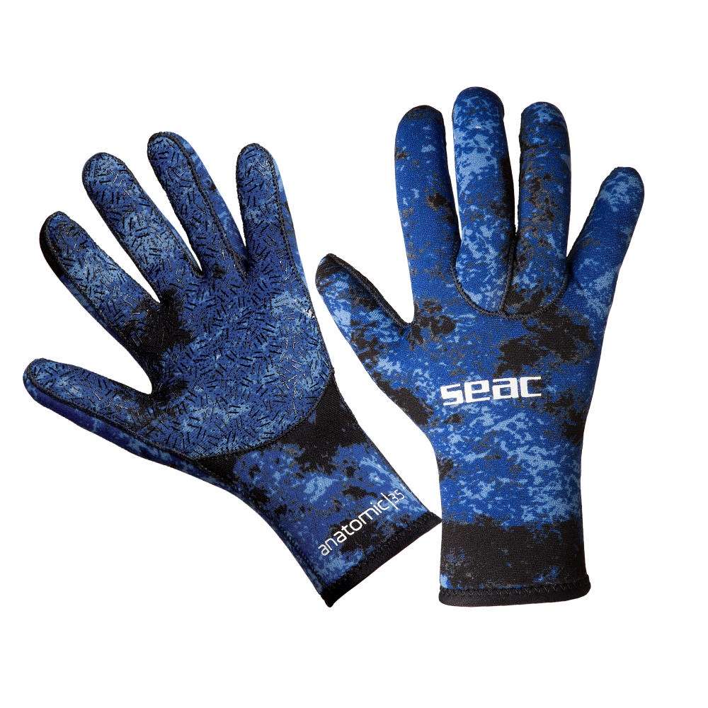 Seac Anatomic Blue Camo 3.5mm Gloves