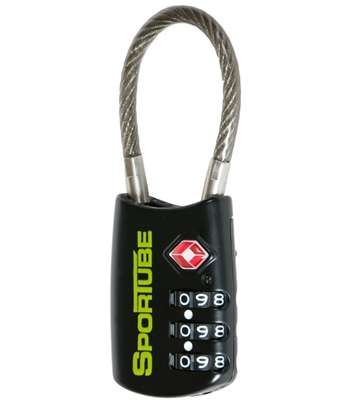 Sportube Combination Cable TSA Lock
