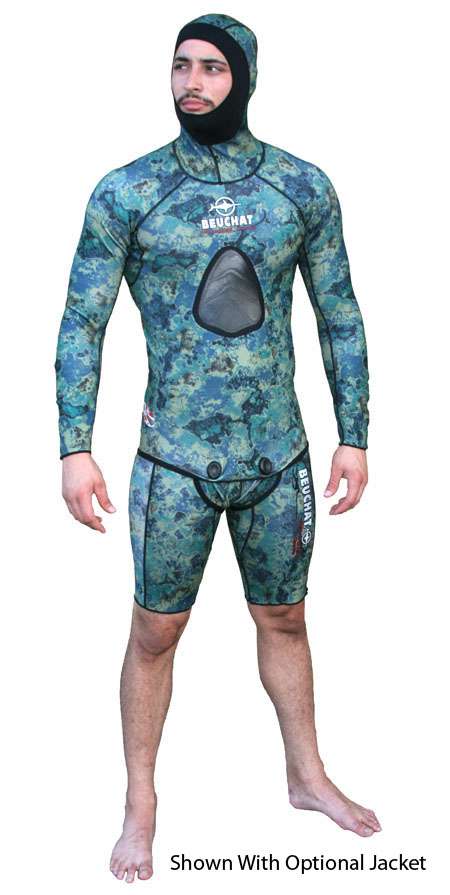 Beuchat 1.5mm Green Camo Shorts