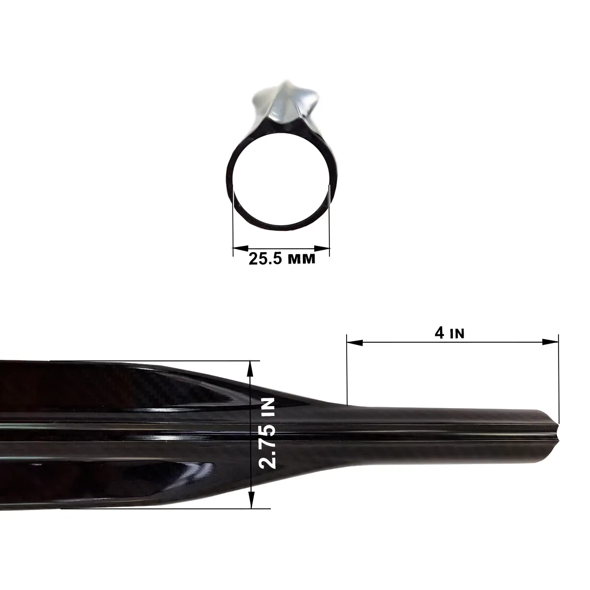 SPEARFISHING WORLD Carbon Fiber Barrel with Wings Cuttlefish shape