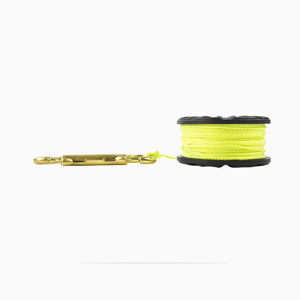 DIVE REEL FINGER SPOOL 100 FT WITH BRASS DOUBLE END CLIP