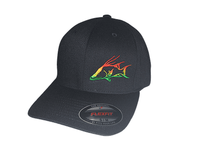 Inletville Flex Fit Rasta Hog Fish Hat
