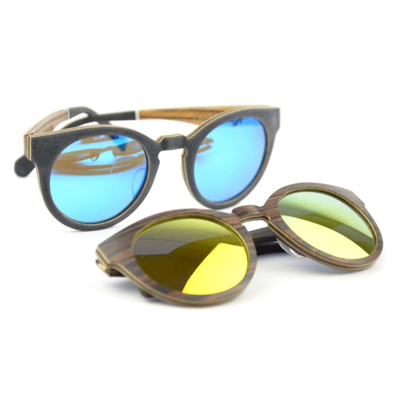 Woodroze Polekat Denim Sunglasses