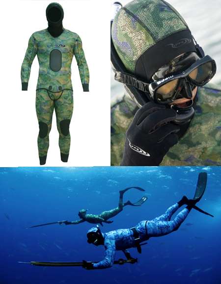 Riffe Green Cryptic Camo 5mm Wetsuit