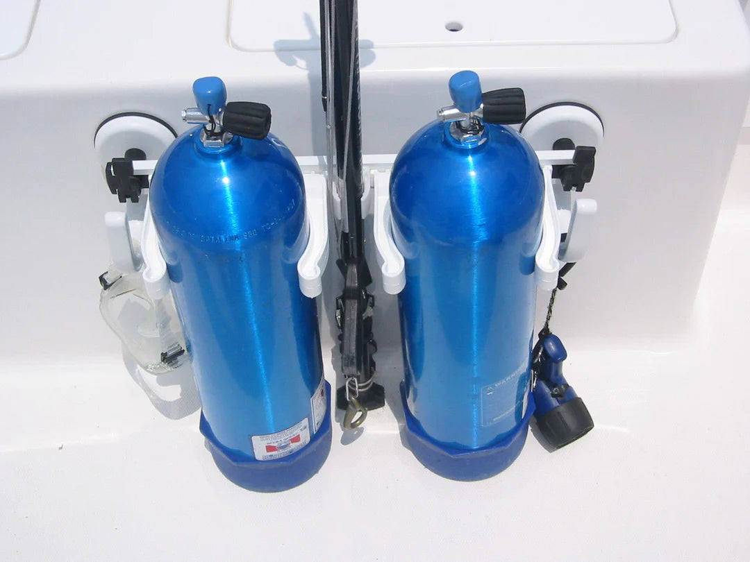 Suction Cup Scuba Tank and Speargun Holder