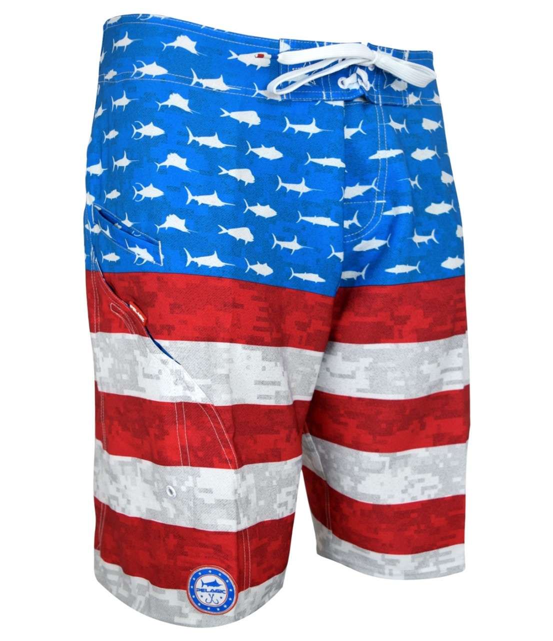Pelagic Sharkskin Americamo Boardshorts