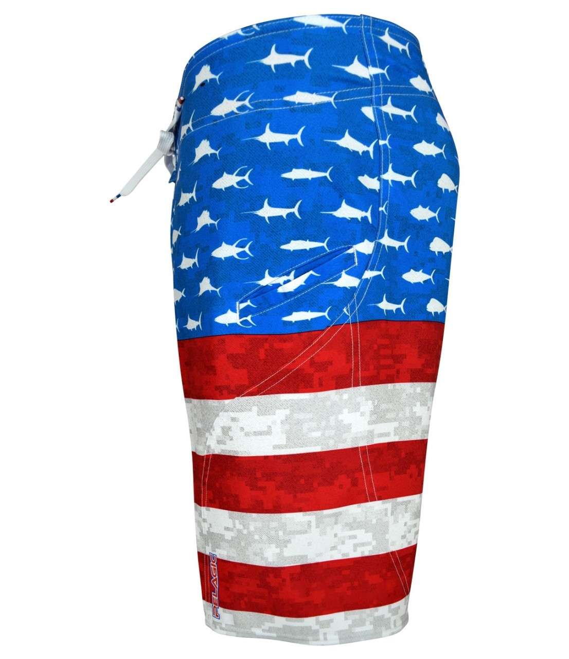 Pelagic Sharkskin Americamo Boardshorts