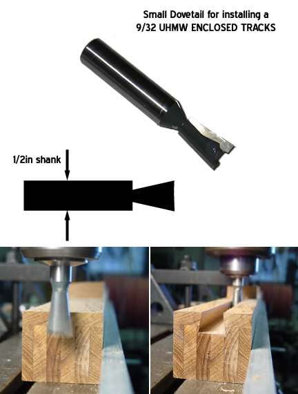 Neptonics Dovetail For 9/32 UHMW Enclosed Tracks