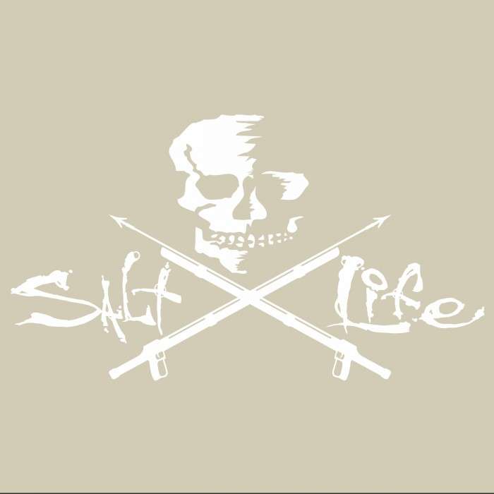 Salt Life Signature, Skull and Spearguns Decal/Sticker