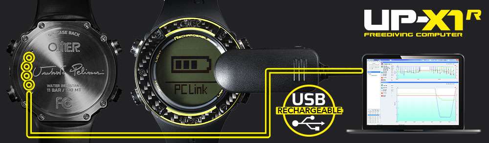 OMER UP-X1R Umberto Pelizzari Rechargeable Freediving Computer