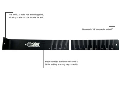 Aluminum 40" Fish Measuring Board