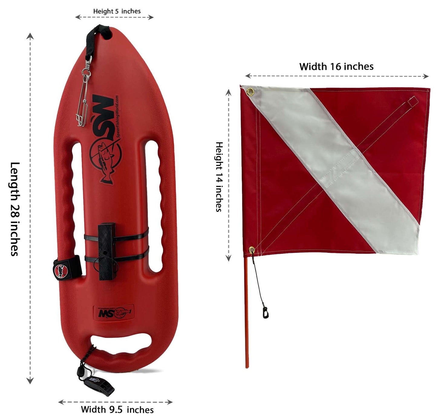 Compact Lifeguard Float/Rescue Can Spearfishing Buoy