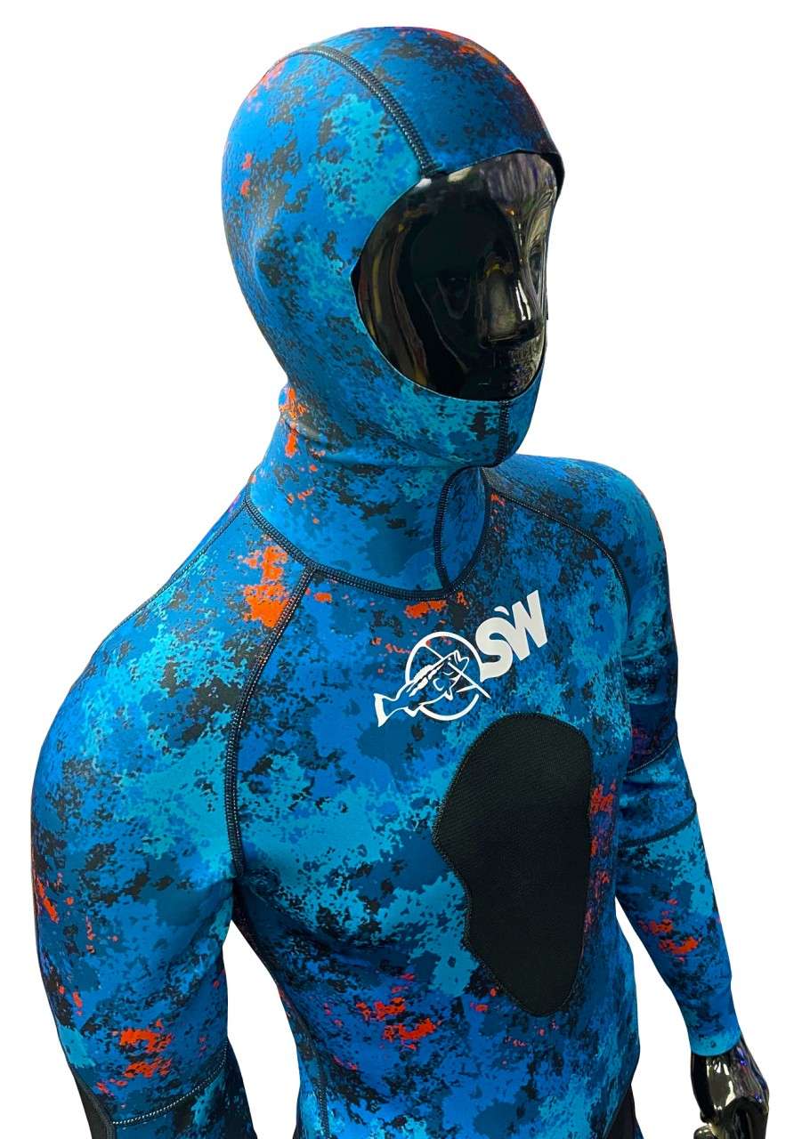 Spearfishing Blue Camo 1mm Wetsuit