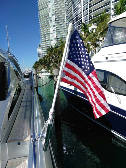 Boat Rod Holder Flag Flyer with US Flag