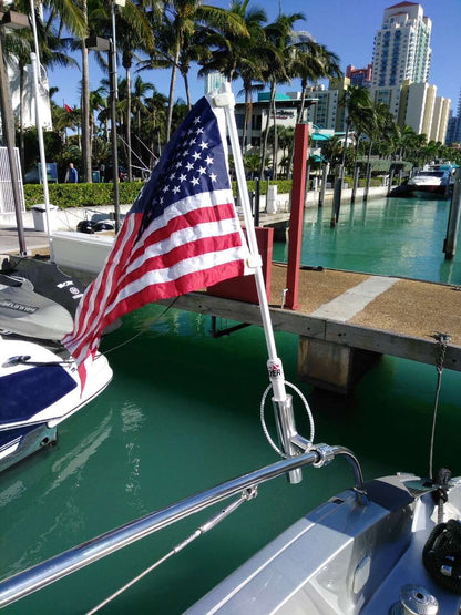 Boat Rod Holder Flag Flyer with US Flag