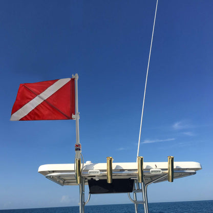 Boat Rod Holder Flag Flyer with Dive Flag