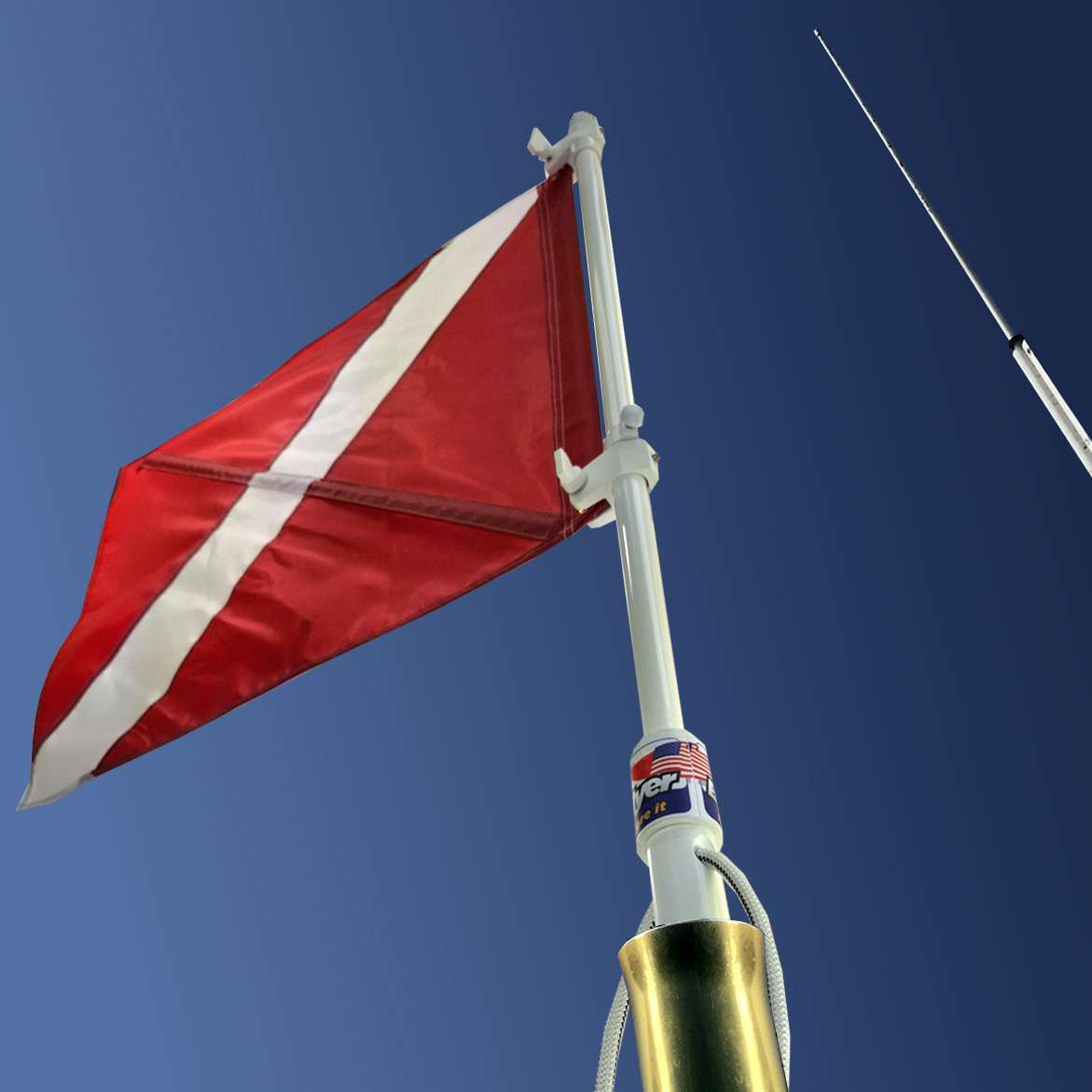 Boat Rod Holder Flag Flyer with Dive Flag