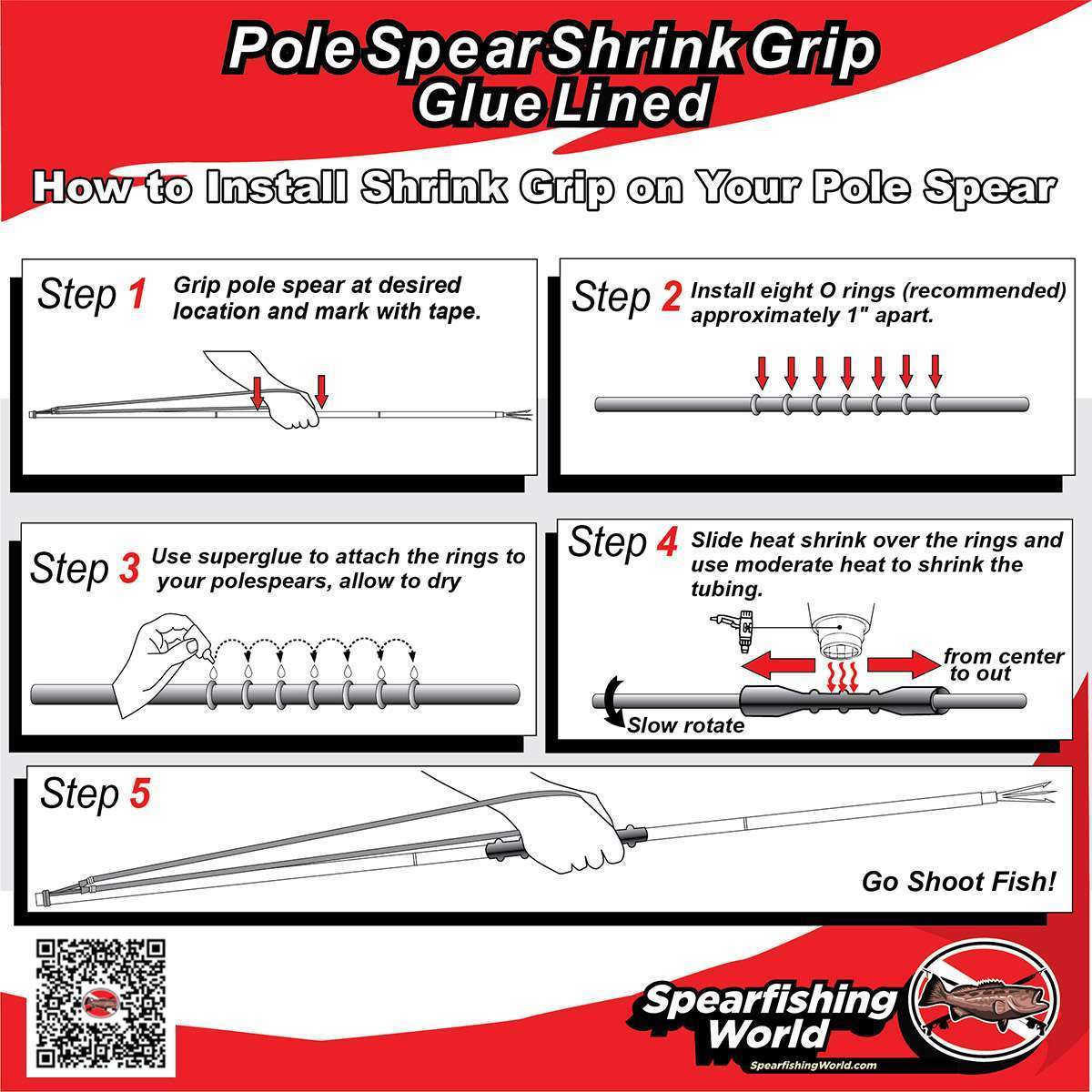 Pole Spear Shrink Grip