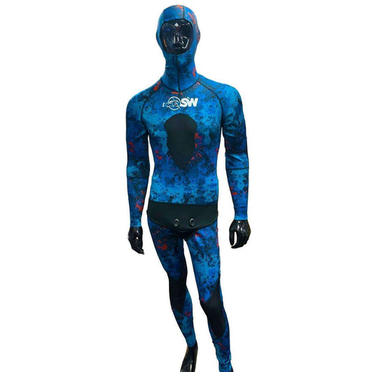 Spearfishing Blue Camo 1mm Wetsuit