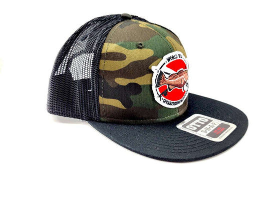 Snapback Hat Camo With Black Brim