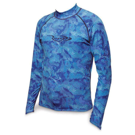 Riffe Lycra Cryptic Blue Camo Rashguard