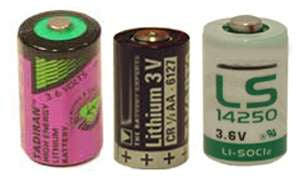 Battery 1/2AA-CR123A