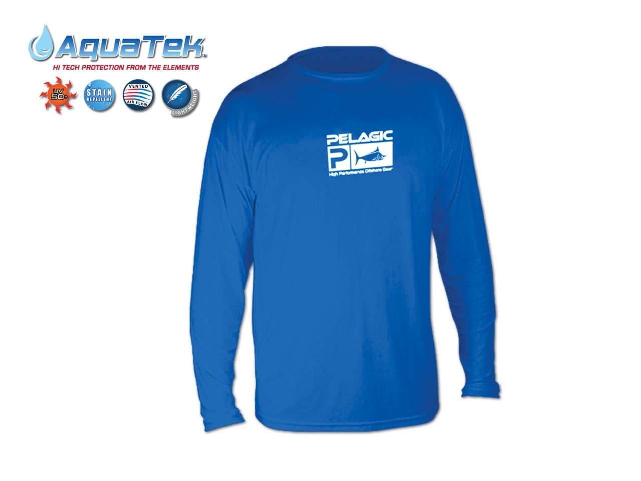 Pelagic Aquatek SPF Long Sleeve Royal