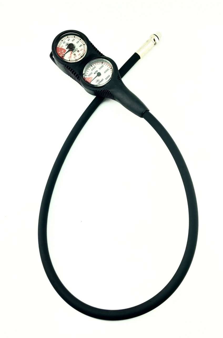 Beuchat 2 Element Console Depth+4400 PSI Pressure Gauge