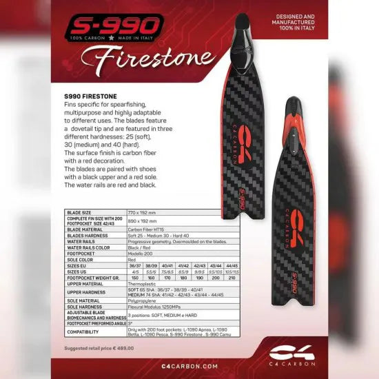 C4 S-990 Carbon Fins Firestone