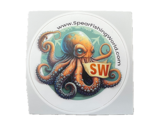 Spearfishing World Octopus Sticker