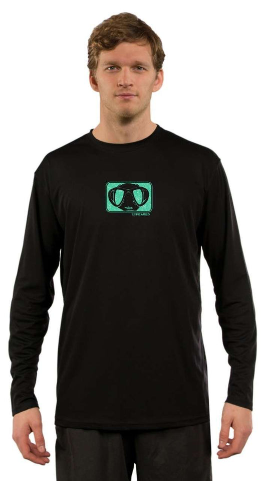 Speared Black UV Performance Camo Mask Long Sleeve Shirt