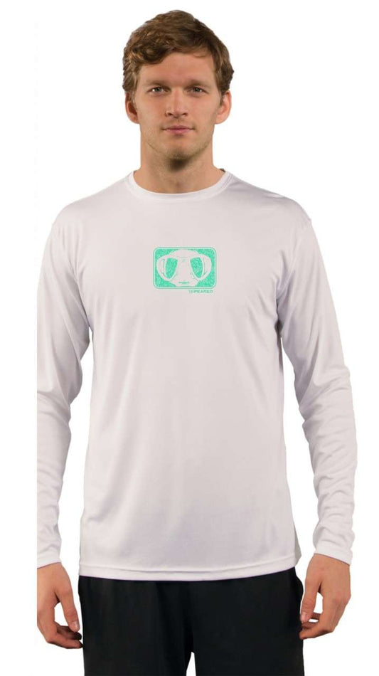 Speared White UV Performance Camo Mask Long Sleeve Shirt
