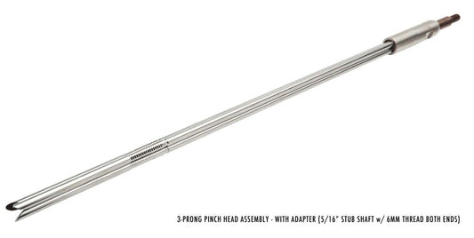 Riffe 3 Prong Pinch Head Assembly w/ Adapter for Polespear