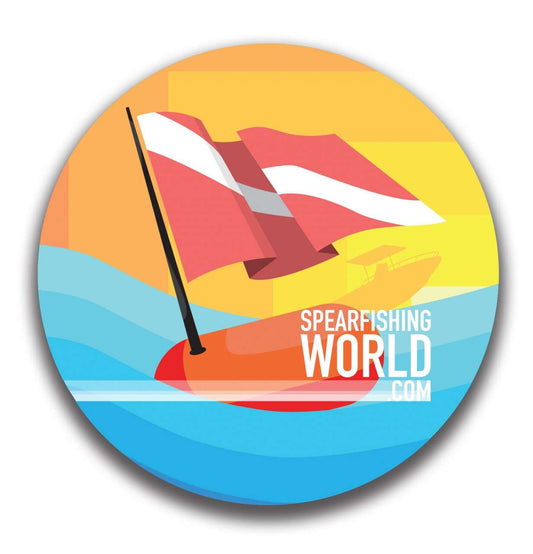 Spearfishing World Float Sticker