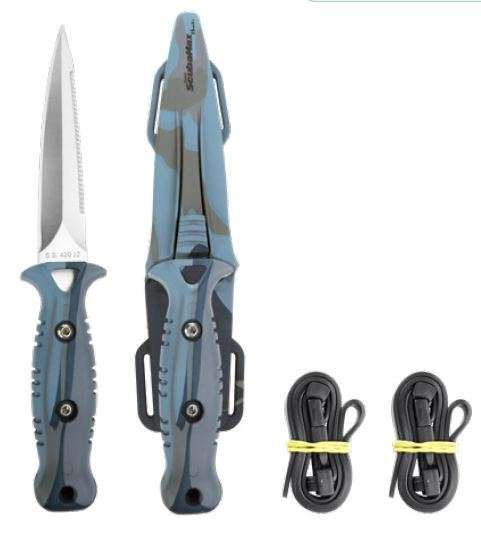 Scuba Max KN-183 Blue Camo Knife